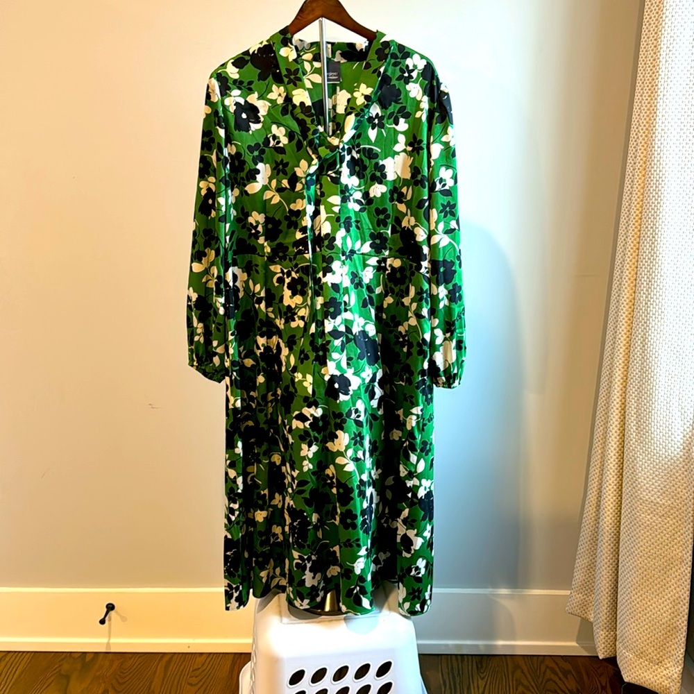 Marina Rinaldi (Persona) size 27 printed twill dress - Picture 2 of 7